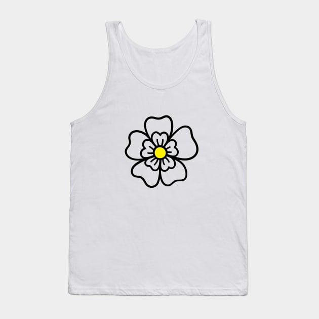 Cute White Flower Tumblr Tank Top by Islanr